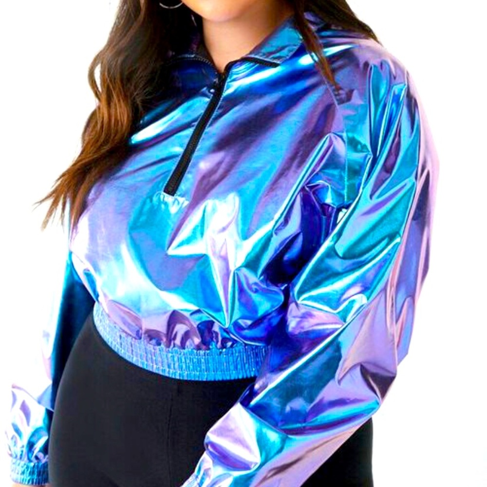 Forever 21+ Irredescent Pullover Jacket